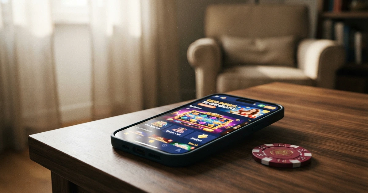 Interfaccia di un casinò online non ADM con bonus di benvenuto, selezione di giochi e licenza estera in evidenza