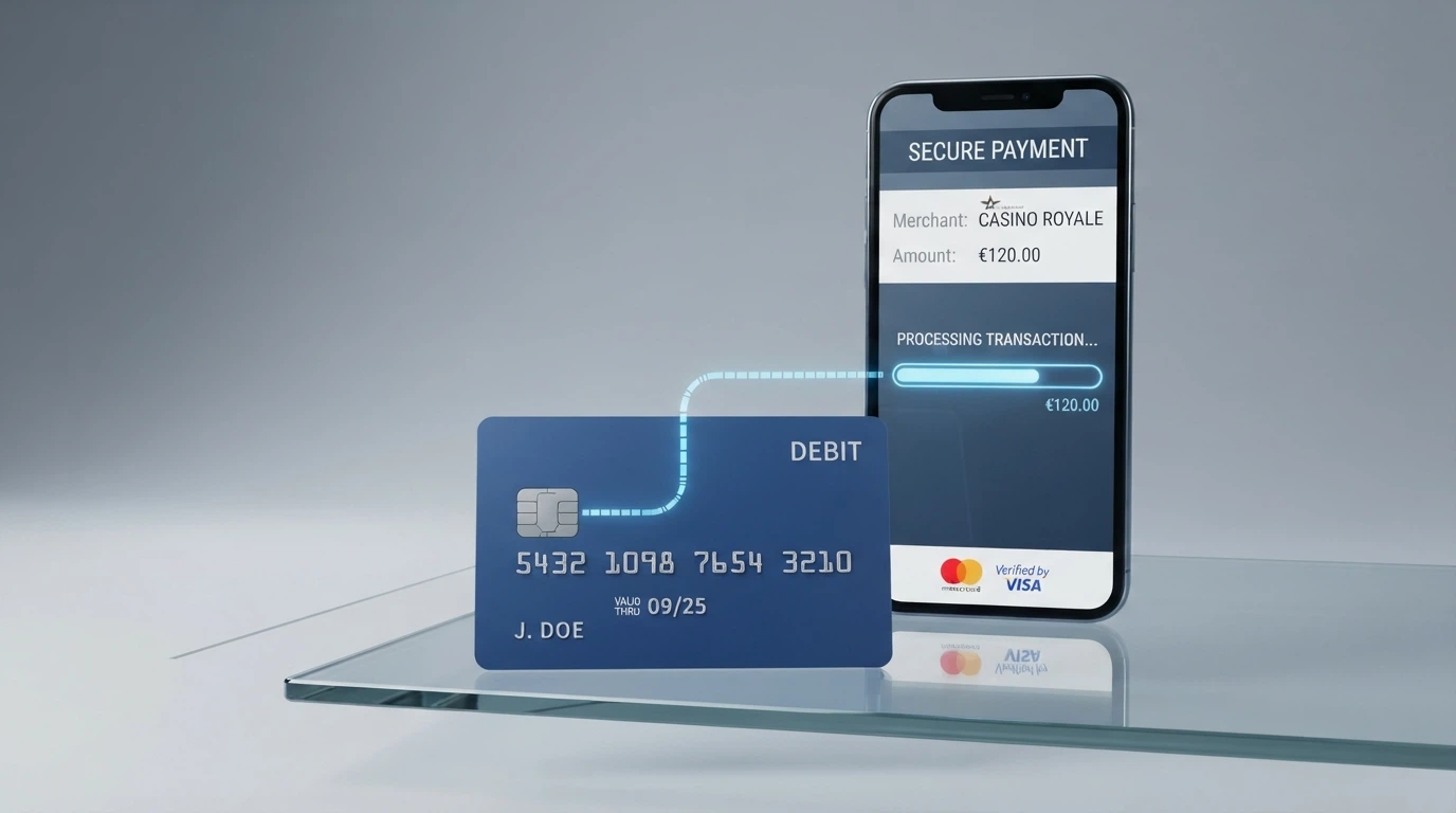 Lo schema di un pagamento con Mastercard: dalla carta del giocatore al gateway del casinò fino al conto dell'operatore, con i tempi di ogni passaggio