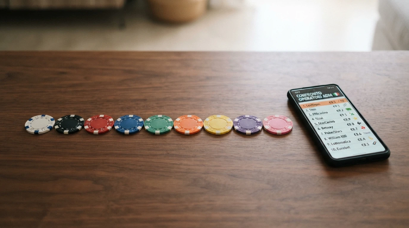 Un confronto visivo tra le offerte senza deposito dei casino ADM: giri gratis, Fun Bonus e bonus in euro a colpo d'occhio