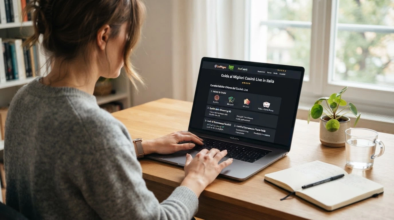 Schede di confronto affiancate con i nomi dei casinò live recensiti, icone dei provider, numero di tavoli e concessione ADM in evidenza