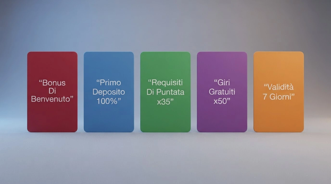 Tabella comparativa con i loghi e le condizioni dei 10 casinò ADM recensiti, affiancati per licenza, bonus, wagering e validità