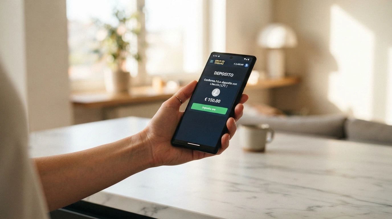 Il flusso di una transazione Litecoin dal wallet personale al conto di gioco di un casinò online