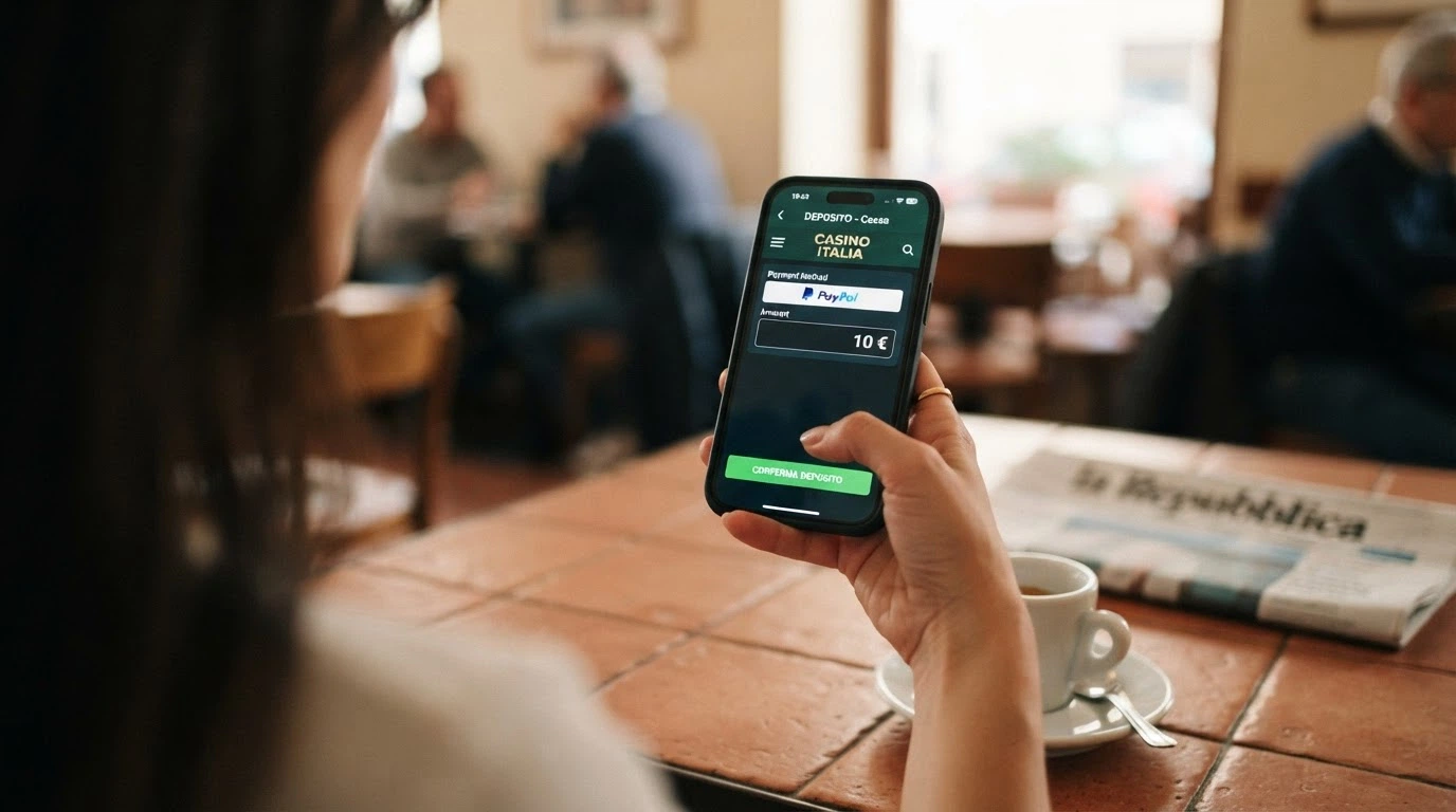 Schermata della cassa di un casinò online con Mifinity selezionato come metodo di pagamento e il campo dell'importo compilato