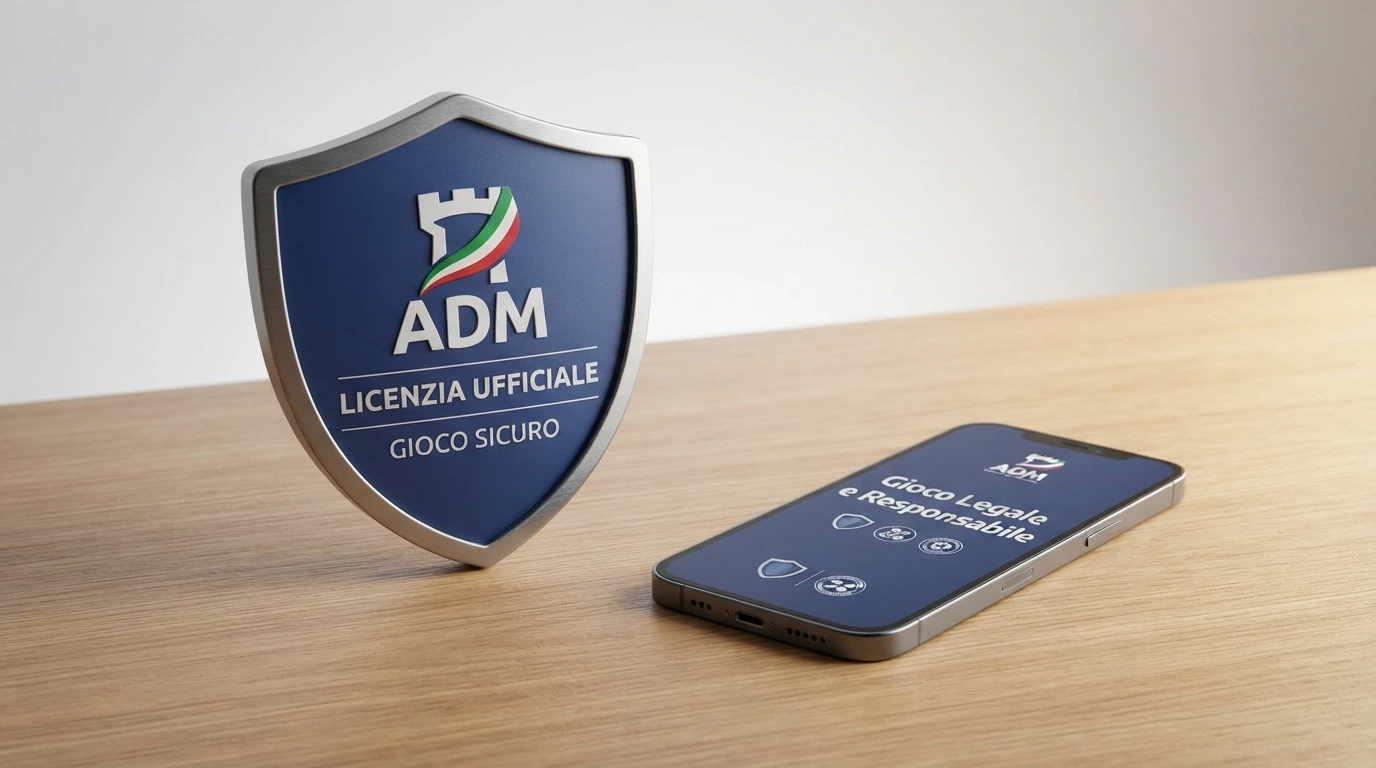 Il logo ufficiale dell'Agenzia delle Dogane e dei Monopoli in primo piano su sfondo bianco, affiancato dalla dicitura «Gioco Legale e Responsabile» e dal numero del Telefono Verde Nazionale