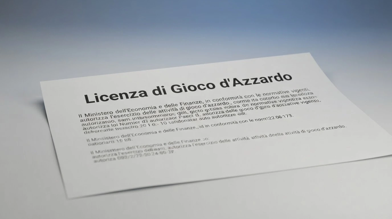Il certificato di una licenza Curaçao eGaming visualizzato nel footer di un sito di casinò non AAMS, con il numero di registrazione e il logo dell'autorità